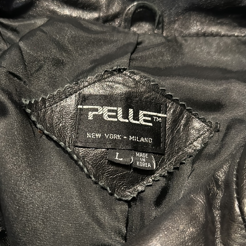 ⭐️SALE⭐️ Pelle Long Black Leather Jacket EUC - Picture 8 of 14